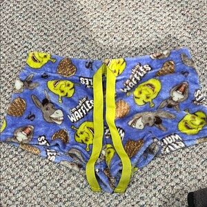 Fluffy Shrek Pajama Shorts